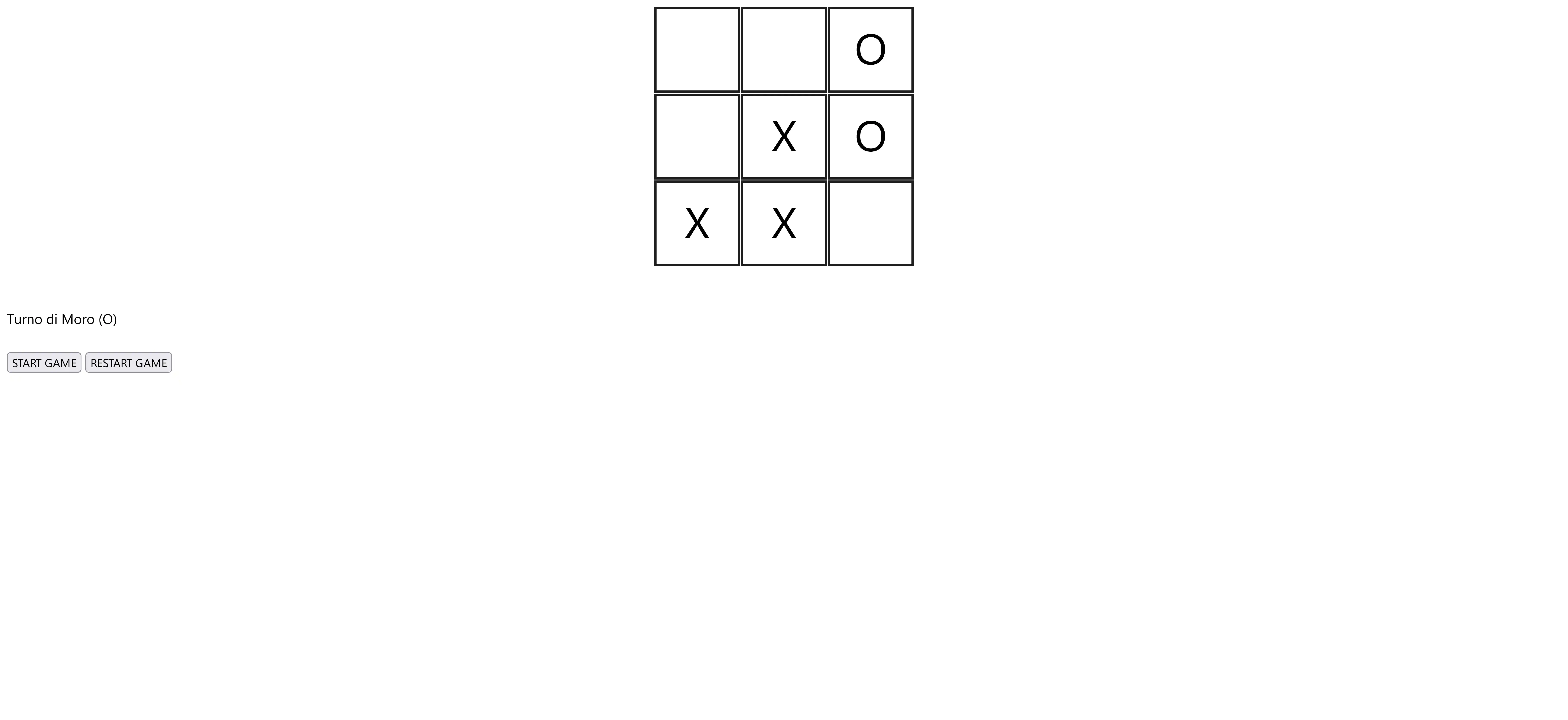 Front-Page of the Project 'Tic-Tac-Toe', Desktop-view